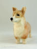 Welsh corgi, needle felted, facing left