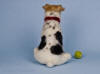 Back view of Sydney the Wirehaired Fox Terrier needle felted sculpture