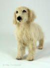 sculpture of Golden Retriever, facing front-left