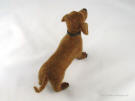Dachshund, needle felted, facing back right, top view