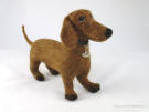 Tami the dachshund, needle felted, facing front right