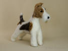 Wire Fox Terrier, needle felted figurine by Olga Timofeevki