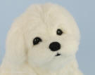 Close-up view of the needle felted Maltese  Olga Timofeevski