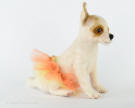 Statue of Chihuahua puppy made by needle felting technique