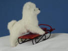 Needle felted Samoyed on sleds,  Olga Timofeevski