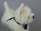 Needle felted Westie by artist Olga Timofeevski