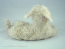 Statue of Shih Tzu created by needle felting, facing back