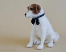 Needle felted likeness of Uggie  Olga Timofeevski