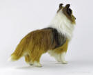 Needle felted Allie the Collie facing back-right