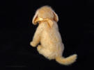 Honey the Yellow Labrador, needle felted, back view
