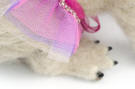 Fragment of picture of needle felted pug dressed in tutu