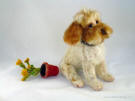 Toby, needle felted, facing front right